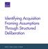 Identifying Acquisition Framing Assumptions Through Structured Deliberation
