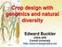 Crop design with genomics and natural diversity. Edward Buckler USDA-ARS Cornell University