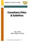 Consultancy Policy & Guidelines