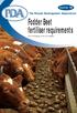 Fodder Beet fertiliser requirements
