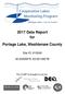 2017 Data Report for Portage Lake, Washtenaw County