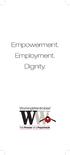 Empowerment. Employment. Dignity.