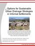 Options for Sustainable Urban Drainage Strategies in Informal Settlements