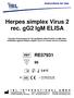 Herpes simplex Virus 2 rec. gg2 IgM ELISA