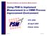 Practical Software and Systems Measurement. Using PSM to Implement Measurement in a CMMI Process Improvement Environment
