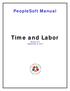 PeopleSoft Manual Time and Labor