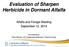 Evaluation of Sharpen Herbicide in Dormant Alfalfa