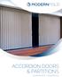 ACCORDION DOORS & PARTITIONS SOUNDMASTER / MODERNFOLD
