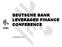 DEUTSCHE BANK LEVERAGED FINANCE CONFERENCE. 30 September 2015