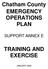 Chatham County EMERGENCY OPERATIONS PLAN