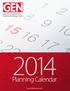 2014 Planning Calendar