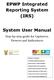 EPWP Integrated Reporting System (IRS) System User Manual