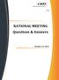 NATIONAL MEETING Questions & Answers