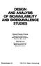 DESIGN AND ANALYSIS OF BIOAVAILABILITY AND BIOEQUIVALENCE STUDIES