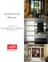 Architectural Manual. Thermally Improved Aluminum Series Windows & Patio Doors