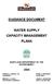 GUIDANCE DOCUMENT WATER SUPPLY CAPACITY MANAGEMENT PLANS MARYLAND DEPARTMENT OF THE ENVIRONMENT