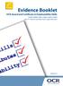 Evidence Booklet. OCR Award and Certificate in Employability Skills