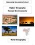 Higher Geography Human Environments