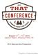 August 11 th 13 th 2014 Kalahari Resort, Wisconsin Dells, WI Sponsorship Prospectus. That Conference 2014 Sponsorship Prospectus