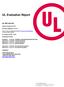 UL Evaluation Report UL ER Issued: October 30, Revised: September 12, UL Category Code: ULEX.