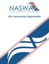 NASWA NATIONAL ASSOCIATION OF STATE WORKFORCE AGENCIES Sponsorship Opportunities