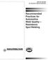 AWS D8.7M:2005 An American National Standard. Recommended Practices for Automotive Weld Quality Resistance Spot Welding