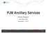 Ancillary Services Cost Development and Business Rules