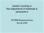 Carbon Cycling or. perspective. CE5508 Biogeochemistry