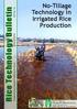 Rice Technology Bulletin. No-Tillage Technology in Irrigated Rice Production