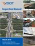 Virginia Department of Transportation. Inspection Manual. March Construction Division VDOT GOVERNANCE DOCUMENT