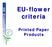 EU-flower criteria. Printed Paper Products