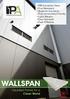 WALLSPAN. Insulated Panels for a Clean World