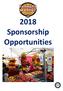 2018 Sponsorship Opportunities