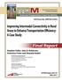 Final Report. Improving Intermodal Connectivity in Rural Areas to Enhance Transportation Efficiency: A Case Study