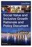 Social Value and Inclusive Growth Rationale and Policy Document