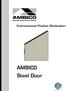 Environmental Product Declaration. AMBICO Steel Door