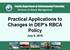 Practical Applications to Changes in DEP s RBCA Policy