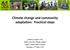 Climate change and community adaptation: Practical steps