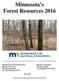 Minnesota s Forest Resources 2016