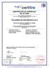 CERTIFICATE OF APPROVAL No CF 5525 TALLERES DE ESCORIAZA S.A.U