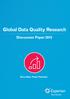 Global Data Quality Research