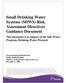 Small Drinking Water Systems (SDWS) Risk Assessment Directives Guidance Document