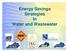 Energy Savings Strategies In Water and Wastewater