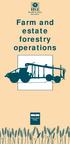 Farm and estate forestry operations