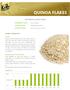 QUINOA FLAKES TECHNICAL DATA SHEET COMMERCIAL NAME: Quinoa Flakes SCIENTIFIC NAME : Chenopodium quinoa COMMON NAMES : Quinua, Quinoa, Inca rice