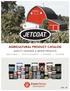 AGRICULTURAL PRODUCT CATALOG