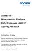 ab Mitochondrial Aldehyde Dehydrogenase (ALDH2) Activity Assay Kit