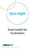 Quiz night. Event toolkit for fundraisers. Registered charity numbers (England and Wales) and SC (Scotland)