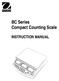 BC Series Compact Counting Scale INSTRUCTION MANUAL