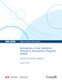 Evaluation of the Industrial Research Assistance Program (IRAP) Office of Audit and Evaluation EVALUATION REPORT SUMMARY.